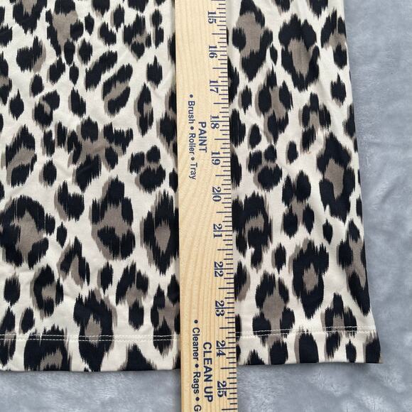 Chico's Tank Top Shell Womens 3 / US XL Animal Print Scoop Neck Nylon Stretch - Picture 9 of 13